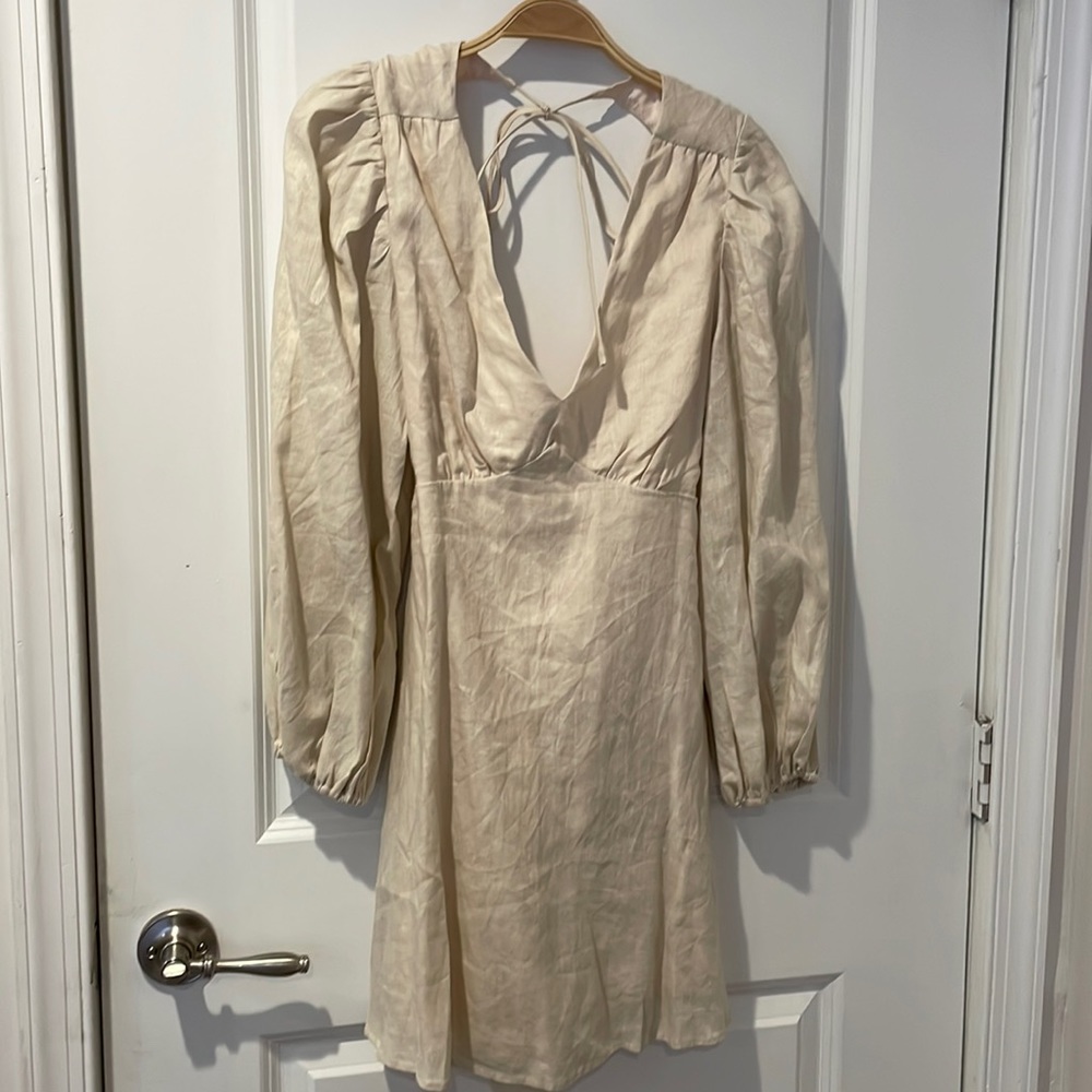 DISSH Open Back Linen Mini Dress